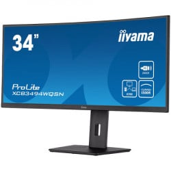 Iiyama 34" ETE UW IPS-panel, 3440x1440 120Hz, 300cdm˛, 0,4ms MPRT, Speakers, USB-C Dock (LAN, DP-Out, 65W PD), DisplayPort, HDMI, KVM, USB3 - Img 2