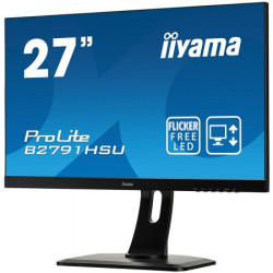 Iiyama monitor 27" ETE TN panel, 1920x1080, 1ms, height adj. stand (13cm), 300cdm˛, speakers, VGA, HDMI, DisplayPort, USB-HUB ( B2791HSU-B - Img 3