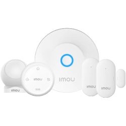 Imou Home security system, ZG2 gateway, ZE1 emergency alarm button, ZD1 door and window sensor, ZP1 motion sensor ( KIT-ALARM(ZG2)-EU-5 )
