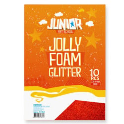 Jolly glitter foam, eva pena sa šljokicama, crvena, A4, 10K ( 134130 ) - Img 1