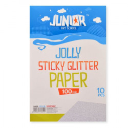 Jolly Sticky Glitter Paper, papir samolepljivi, srebrna, A4, 100mik, 10K ( 136020 ) - Img 1