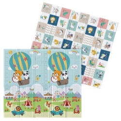 Joy sklopiva podloga sa dva lica Luna park + Vesela ABCeda 180x200x1 cm( 21426 )