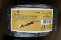 KABL-COAX-RG59+2X0.75 CCA/PE/100M Outdoor Koaksialni kabl sa napojnim kablom 2x0,75mm black 100m - Img 2