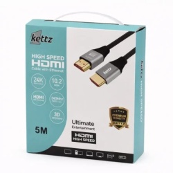 Kettz hdmi kabl hk-k050m premium v1.4 gold 5m 4k30hz 19+1 ( 101-85 )