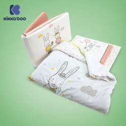 KikkaBoo posteljina sa ogradicom 6 pcs 60/120 Rabbits in Love ( KKB61076 ) - Img 3
