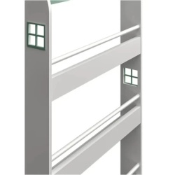 Kinder Home Dečija polica za knjige i igračke – kuća, 3 police, drvo ( JVTR-3478 )-6