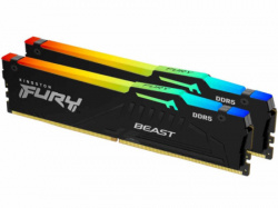 Kingston 32gb(2x16gb)/dimm/ddr5/6800mhz/cl34/fury beast rgb xmp memorija ( KF568C34BBAK2-32 )