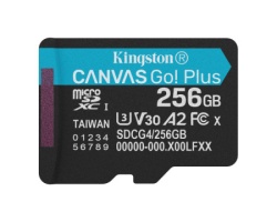Kingston u3 v30 microsdxc 256gb canvas go plus 200mb/s a2 sdcg4/256gbsp memorijska kartica