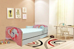 Krevet za decu Pink Princess sa dve fioke 160*80 cm- model 803 - Img 1