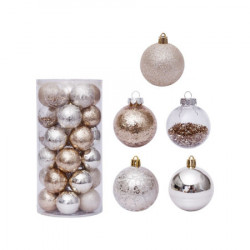 Kuglica 6cm 30kom zlatno-srebr ( 51-573000 )