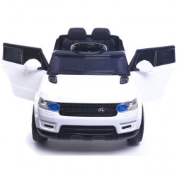Land Rover MIni - Auto na akumulator sa kožnim sedištem i mekim gumama - Beli - Img 5