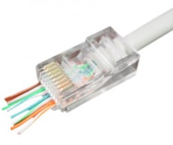 LC-PTU-01/10 Gembird Universal pass-through modular CAT5 UTP plug 8P8C, 10 u pak /CENA PO PAKOVANJU - Img 2