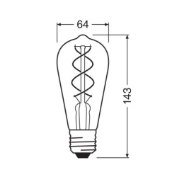 Ledvance LED filament sijalica toplo bela 4W ( 4099854091292E )-3