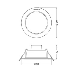 Ledvance LED ugradna panel lampa 4W   ( 4058075702882E )-2