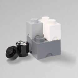 Lego kutije za odlaganje set (4 kom): crna, siva, bela ( 40150003 ) - Img 1