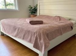 Letnji frotirni prekrivač - Sara - 200x200cm Roze boja ( VLK000543-Sararoze )