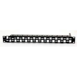 Leviton Modularni patch panel 24xRJ45 sa držacem kablova za 10GPlus ( Mmcpnlx24sij2m-b )
