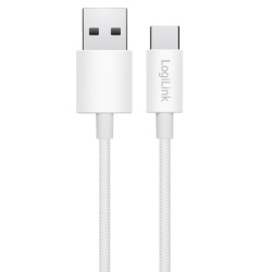 Logilink USB 2.0 Type C cable, C/M na USB - A/M, bela, 1.0m ( 6420 )-6