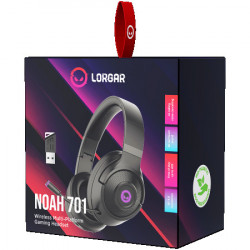 Lorgar noah 701, gaming heads 2.4GHz USB dongle + BT 5.1 black ( LRG-GHS701 ) - Img 8