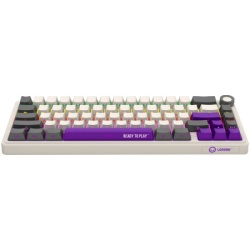 Lorgar Wireless mechanical gaming keyboard Pro, 2.4 GHz, Toxic Purple switches, beige grey purple ( LRG-KBP70MW-RT-US ) -3