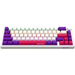 Lorgar Wireless mechanical gaming keyboard Pro, 2.4 GHz, Toxic Purple switches, white red purple ( LRG-KBP70MW-WH-US ) -3