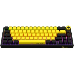 Lorgar Wireless mechanical gaming keyboard Pro, 2.4 GHz, Toxic Purple switches, black yellow ( LRG-KBP70MW-YL-US ) -3