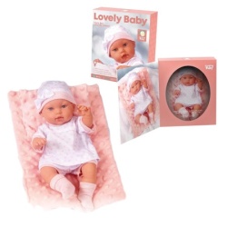 Lutka Lovely Baby 33cm sa jastukom roze ( 1042397 )