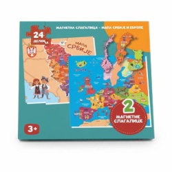 Magnetna slagalica - mapa srbije i evrope 24 pcs ( 11/72213 )