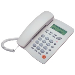 MeanIT Telefon stoni, LCD zaslon, ID broja, handsfree, beli - ST-300 White