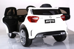 Mercedes A 45 AMG Licencirani auto za decu na akumulator sa kožnim sedištem i mekim gumama - Beli - Img 7
