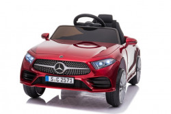 Mercedes CLS 350 Licencirani auto na akumulator sa kožnim sedištem i mekim gumama - Crveni - Img 1