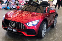 Mercedes WMT-919 auto na akumulator za decu - Metalik crveni + poklon Garaža - Img 3