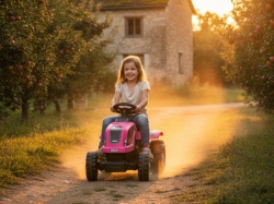 MMX Traktor na pedale Pink