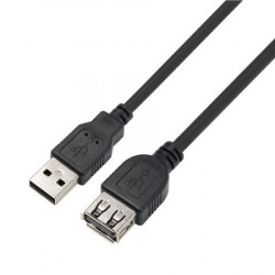 MS USB AM 2.0 -> USB AF, 2m, C-AFA3200, crni, ( 0001293002 )