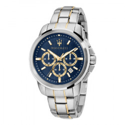 Muški maserati successo chronogarph plavi srebrni sportski ručni sat sa bikolor metalnom narukvicom ( r8873621016 ) - Img 6