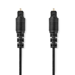 Nedis CAGL25000BK50 Opticki kabl TosLink muski - TosLink muski, 5m, Okrugli, PVC, Crni