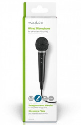 Nedis MPWD01BK karaoke mikrofon, 6.35mm -75dB+/-3dB, Sensitivity, 80Hz-12kHz, 5.0m - Img 3