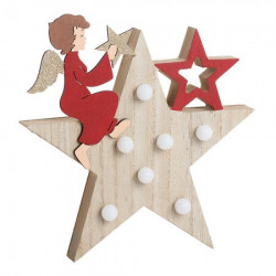 Nipper, novogodišnja dekoracija, drvena, zvezda, 20cm ( 751623 ) - Img 2