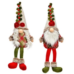 Novogodišnji patuljak/patuljčica u karo bluzi h45cm ( 10036689 )