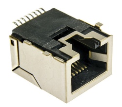 OEM Utičnica RJ45 w/oLED w/Shield TD SMD w/oEMI T&R (5mm) ( RJ45-009 )