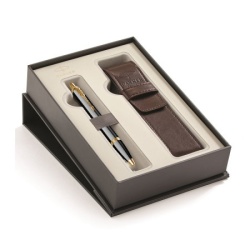 Parker poklon set royal im black gt - hemijska olovka + futrola ( PK68296 )