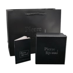 Pierre ricaud muški quartz sivi srebrni elegantni ručni sat sa crnim kožnim kaišem ( p97228.5217q )-2