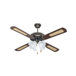 Plafonski ventilator sa 4 svetla E27, 125 cm, 70W, antik bronza ( 147-29005 )