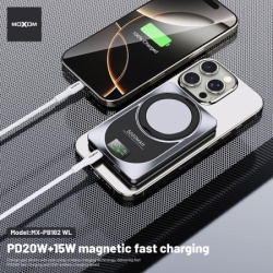 Power bank moxom mx-pb182 360 rotate magsafe pd20w+15w magnetic fast 5000mah crni ( BAT9442 )-4