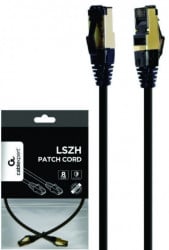 PP8-LSZHCU-BK-0.5M Gembird Mrezni kabl S/FTP Cat.8 LSZH patch cord, black 0.5m - Img 1