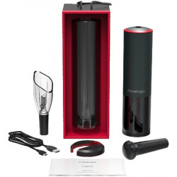 Prestigio lugano, smart wine opener, 100% automatic, aerator, vacuum stopper preserver, foil cutter, opens up to 80 bottles without recharg - Img 9