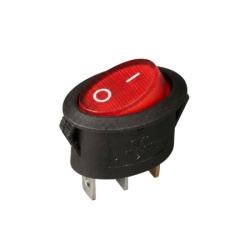 Proelektronic Elipsa crveni prekidač 25x16mm, 2pola/3pina ( PRE-KCD1-3 )