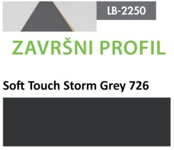 Profil Zidni MDF Završni LB-2250-B Soft Touch Storm Grey (726) 2800x115x12mm ( 026-122 )