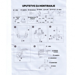 Quantum ergonomična kancelarijska stolica bela/crna ( 618 ) - Img 7