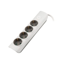Razvodnik sa 4 mesta 1.4m 1.5mm2 + prekidač ( NVU4K/WH-P/1,5 )